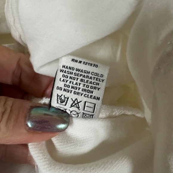 FREE MARKET WHITE DENIM SAILOR PANTS SUPER WIDE LEGS SILVER BUTTONS M - Picture 8 of 9